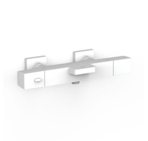 GRIFO TERMOSTÁTICO MURAL OVER-WALL PARA BAÑERA Y DUCHA TRES OVER-WALL BLANCO MATE 19017406BM