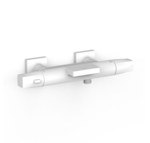 GRIFO TERMOSTÁTICO MURAL OVER-WALL PARA BAÑERA Y DUCHA TRES OVER-WALL BLANCO MATE 19017415BM