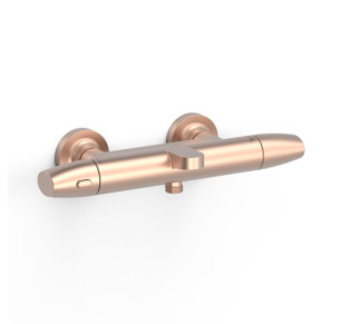 GRIFO TERMOSTÁTICO MURAL OVER-WALL PARA BAÑERA Y DUCHA TRES OVER-WALL ORO ROSA MATE 24K 19017403OPM