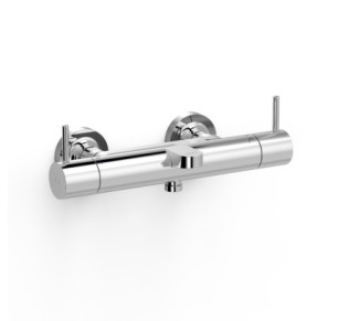 GRIFO TERMOSTÁTICO MURAL PARA BAÑERA Y DUCHA CON PALANCAS ERGONÓMICAS TRES OVER-WALL CROMO 19027410