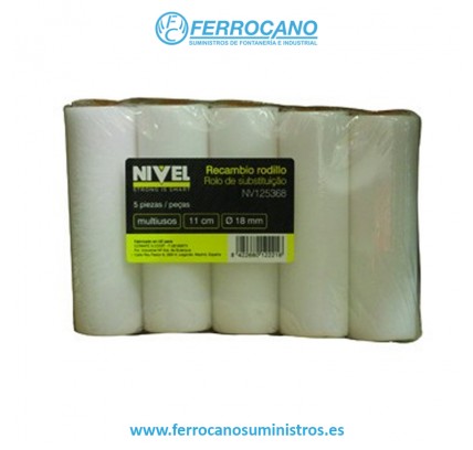 RECAMBIO RODILLO NIVEL MULTIUSOS 11CM (5 UDS)