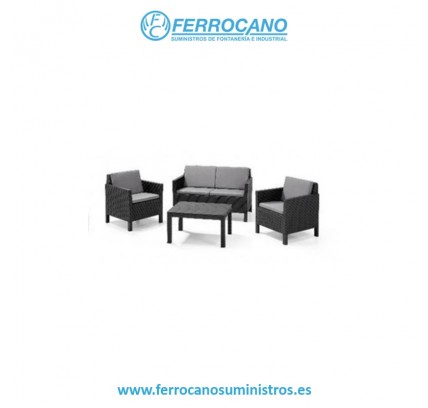 CONJUNTO JARDIN RESINA RATAN CHICAGO LOUNGE