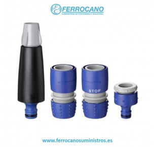 KIT COMPLETO ACCESORIOS MANGUERA RIEGO TATAY 4 PIEZAS