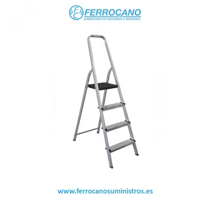 ESCALERA ALUMINIO DOMESTICA 4 PELDAÑOS