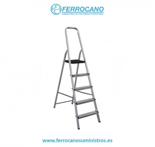 ESCALERA ALUMINIO DOMESTICA 5 PELDAÑOS