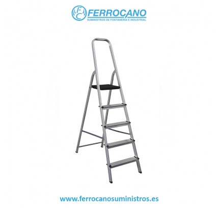 ESCALERA ALUMINIO DOMESTICA 5 PELDAÑOS