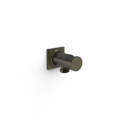SOPORTE FIJO CON TOMA DE AGUA PARA DUCHA DE MANO Y FLEXO TRES COMPLEMENTOS DE DUCHA NEGRO BRONCE 22118201KMB