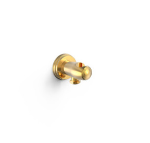 SOPORTE FIJO CON TOMA DE AGUA PARA DUCHA DE MANO Y FLEXO TRES COMPLEMENTOS DE DUCHA ORO 24K 24218201OR