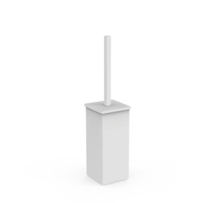 ESCOBILLERO DE SUELO TRES ACCESORIOS DE BAÑO BLANCO MATE 10733605BM