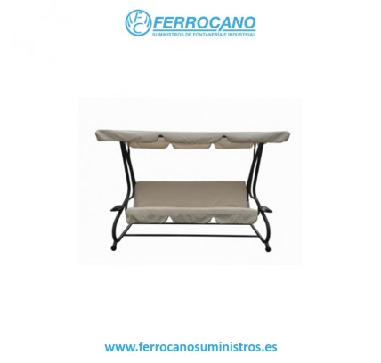 BALANCIN JARDIN NATUUR 3 PLAZAS CONVERTIBLE CAMA 125X230X164CM