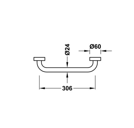ASIDERO PARA BAÑERA TRES ACCESORIOS DE BAÑO NEGRO MATE 134184NM