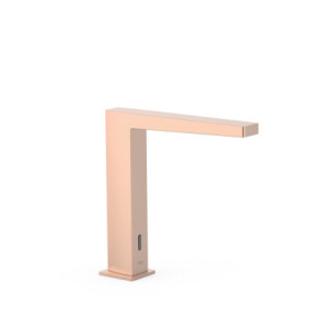 GRIFO ELECTRÓNICO CON SISTEMA PREMEZCLADOR PARA LAVABO TRES TECNOLOGÍA ELECTRÓNICA ORO ROSA MATE 24K 20261320OPM