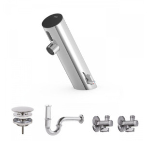 KIT DE GRIFO ELECTRÓNICO CON SISTEMA PREMEZCLADOR PARA LAVABO TRES TECNOLOGÍA ELECTRÓNICA CROMO 39210390