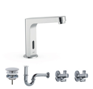KIT DE GRIFO ELECTRÓNICO CON SISTEMA PREMEZCLADOR PARA LAVABO TRES TECNOLOGÍA ELECTRÓNICA CROMO 39210399