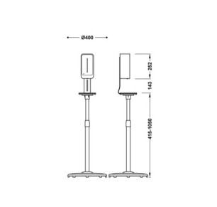 SOPORTE A SUELO CON ESTANTE Y DISPENSADOR ELECTRÓNICO DE GEL O JABÓN TRES TECNOLOGÍA ELECTRÓNICA BLANCO MATE 1240850