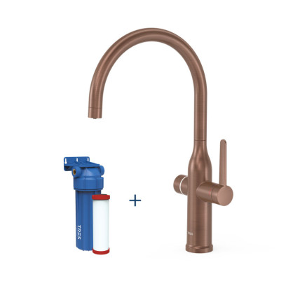 GRIFO MONOMANDO DE 2 VÍAS PARA COCINA, PARA AGUA DE RED Y FILTRADA TRES ESPACIO DE COCINA VOLCANIC 23045301VO