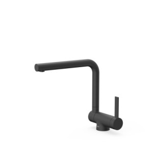 GRIFO MONOMANDO CON CAÑO ABATIBLE PARA COCINA TRES ESPACIO DE COCINA NEGRO MATE 23033503NM