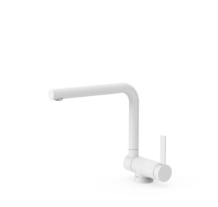 GRIFO MONOMANDO CON CAÑO ABATIBLE PARA COCINA TRES ESPACIO DE COCINA BLANCO MATE 23033503BM
