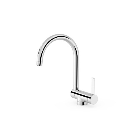 GRIFO MONOMANDO CON CAÑO ABATIBLE PARA COCINA TRES ESPACIO DE COCINA CROMO 23033502