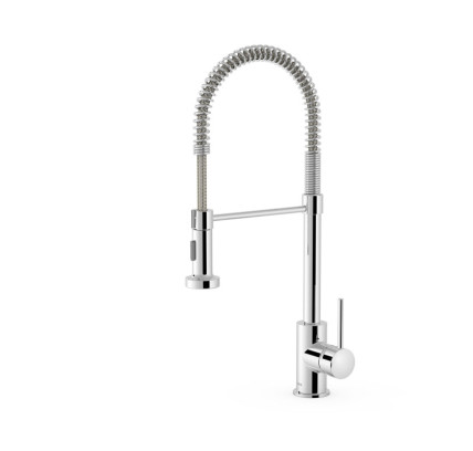 GRIFO MONOMANDO CON CAÑO EXTRAÍBLE CON 2 FUNCIONES PARA COCINA TRES ESPACIO DE COCINA CROMO 3049301