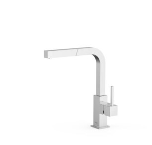 GRIFO MONOMANDO CON CAÑO EXTRAÍBLE PARA COCINA TRES ESPACIO DE COCINA CROMO 106437