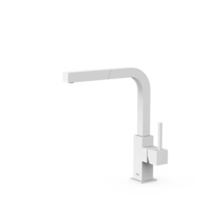 GRIFO MONOMANDO CON CAÑO EXTRAÍBLE PARA COCINA TRES ESPACIO DE COCINA BLANCO MATE 006437BM