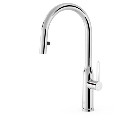 GRIFO MONOMANDO CON CAÑO EXTRAÍBLE CON 2 FUNCIONES PARA COCINA TRES ESPACIO DE COCINA CROMO 23043802