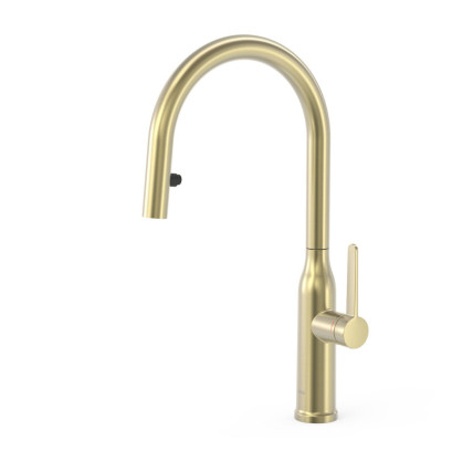 GRIFO MONOMANDO CON CAÑO EXTRAÍBLE CON 2 FUNCIONES PARA COCINA TRES ESPACIO DE COCINA CAVA DORADO 23043802CA