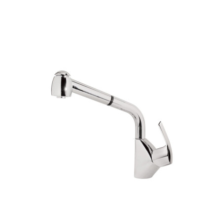 GRIFO MONOMANDO CON CAÑO EXTRAÍBLE CON 2 FUNCIONES PARA COCINA TRES ESPACIO DE COCINA CROMO 6944401
