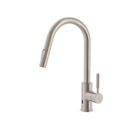 GRIFO ELECTRÓNICO CON CAÑO EXTRAÍBLE Y 2 FUNCIONES PARA COCINA TRES ESPACIO DE COCINA ACERO INOXIDABLE 09244501AC