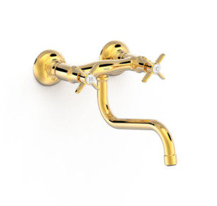 GRIFO BIMANDO MURAL PARA COCINA TRES ESPACIO DE COCINA ORO 24K 24231001OR
