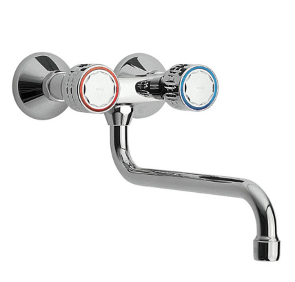 GRIFO BIMANDO MURAL PARA COCINA TRES ESPACIO DE COCINA CROMO 123210