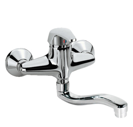 GRIFO MONOMANDO MURAL PARA COCINA TRES ESPACIO DE COCINA CROMO 17032002