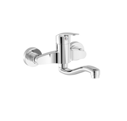 GRIFO MONOMANDO MURAL PARA COCINA TRES ESPACIO DE COCINA CROMO 21632030
