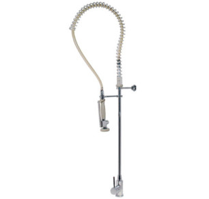 GRIFO MONOMANDO CON DUCHA EXTRAÍBLE PARA COCINA INDUSTRIAL TRES ESPACIO DE COCINA CROMO 130484