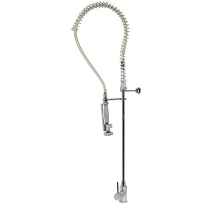 GRIFO MONOMANDO CON DUCHA EXTRAÍBLE PARA COCINA INDUSTRIAL TRES ESPACIO DE COCINA CROMO 130484