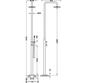 DUCHA PARA EXTERIOR DE ACERO INOXIDABLE 316 TRES COLECTIVIDADES ACERO INOXIDABLE 13499507