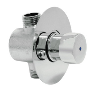 GRIFO TEMPORIZADO EMPOTRADO DE 1 AGUA PARA DUCHA TRES COLECTIVIDADES CROMO 112177