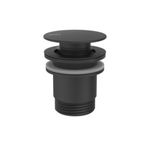 VÁLVULA DE DESAGÜE CLICK-CLACK SIMPLE-RAPID PARA LAVABO TRES COMPLEMENTOS DE GRIFERÍA NEGRO MATE 24284001NM