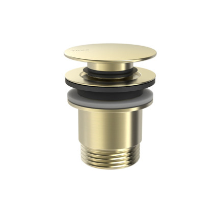 VÁLVULA DE DESAGÜE CLICK-CLACK SIMPLE-RAPID PARA LAVABO TRES COMPLEMENTOS DE GRIFERÍA CAVA DORADO 24284001CA
