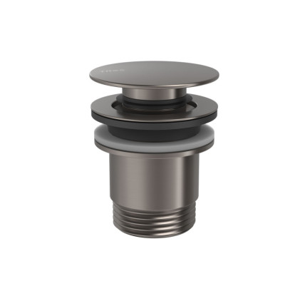 VÁLVULA DE DESAGÜE CLICK-CLACK SIMPLE-RAPID PARA LAVABO TRES COMPLEMENTOS DE GRIFERÍA GRAFITO 24284001GR