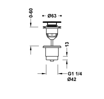 VÁLVULA DE DESAGÜE CLICK-CLACK SIMPLE-RAPID PARA LAVABO TRES COMPLEMENTOS DE GRIFERÍA LATÓN VIEJO MATE 24284010LM