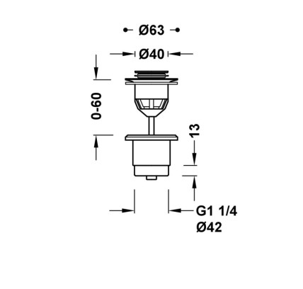VÁLVULA DE DESAGÜE CLICK-CLACK SIMPLE-RAPID PARA LAVABO TRES COMPLEMENTOS DE GRIFERÍA CROMO 24284020