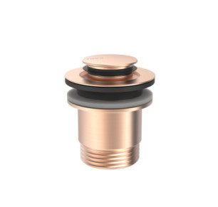 VÁLVULA DE DESAGÜE CLICK-CLACK SIMPLE-RAPID PARA LAVABO TRES COMPLEMENTOS DE GRIFERÍA ORO ROSA MATE 24K 24284020OPM