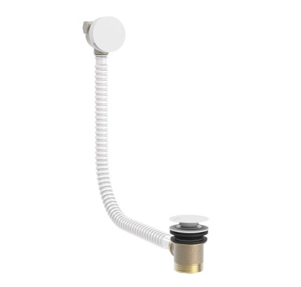 VÁLVULA DE DESAGÜE REDONDO CLICK-CLACK Y DE LLENADO CON REBOSADERO  BLANCO MATE 03453430BM