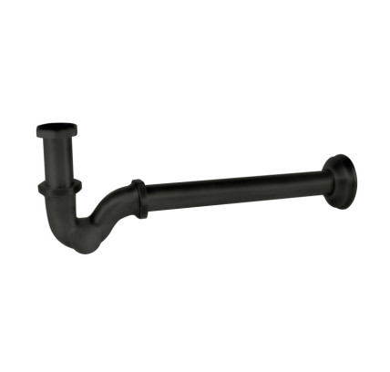 SIFÓN TELESCÓPICO CON REGISTRO PARA LAVABO TRES COMPLEMENTOS DE GRIFERÍA NEGRO MATE 03463820NM