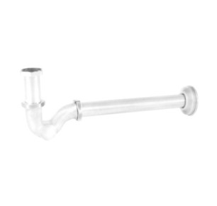 SIFÓN TELESCÓPICO CON REGISTRO PARA LAVABO TRES COMPLEMENTOS DE GRIFERÍA BLANCO MATE 03463820BM