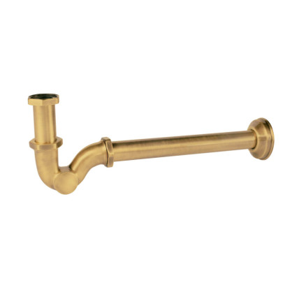 SIFÓN TELESCÓPICO CON REGISTRO PARA LAVABO TRES COMPLEMENTOS DE GRIFERÍA ORO MATE 24K 03463820OM