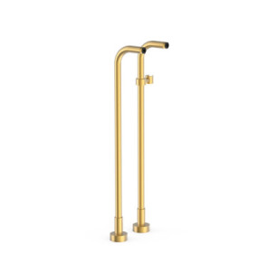 TOMAS DE AGUA ACODADAS DE INSTALACIÓN A SUELO PARA GRIFO DE BAÑERA TRES COMPLEMENTOS DE GRIFERÍA ORO MATE 24K 161194OM