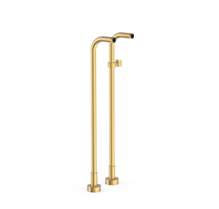 TOMAS DE AGUA ACODADAS DE INSTALACIÓN A SUELO PARA GRIFO DE BAÑERA TRES COMPLEMENTOS DE GRIFERÍA ORO MATE 24K 161194OM